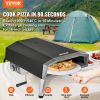 VEVOR Outdoor Pizza Oven, 16-inch, Gas Fired Pizza Maker, Portable Outside Stainless Steel Pizza Grill with 360° Rotatable Pizza Stone