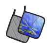 Blue Dragonfly Pair of Pot Holders Kitchen Heat Resistant Pot Holders Sets Oven Hot Pads for Cooking Baking BBQ, 7 1/2 x 7 1/2