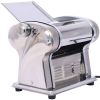 Electric Pasta Maker Noodle Maker Pasta Making Machine Dough Roller Cutter Thickness Adjustable Stainless Steel US 110V 135w one blade 2.5mm round noo