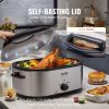 VEVOR Electric Roaster Oven, 26 QT Turkey Roaster Oven with Self-Basting Lid, 1450W Roaster Oven with Defrost & Warm Function, Adjustable Temperature
