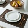 4-Pack Woven Vinyl Table Placemats â€“ Tobacco Color, 13"x18", Durable & Easy to Clean
