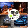16 Piece Camping Cookware Set with Stove Aluminum Pots Frying Pan Kettle Bowls Fork Spoon Knife Carabiner Spatula Cutting Board Portable Cook Kit for