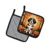Beagle Fall Pair of Pot Holders Kitchen Heat Resistant Pot Holders Sets Oven Hot Pads for Cooking Baking BBQ, 7 1/2 x 7 1/2