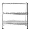 Auslar Heavy Duty 3 Tier Wire Shelving Unit Adjustable Metal Storage Rack Freestanding Organizer Chrome Standing Shelves for Kitchen Garage Pantry Off