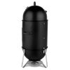 Vertical Steel Charcoal Smoker, Heavy Duty Three Layer Round BBQ Grill Smokey Mountain Cooker for Outdoor Cooking, Black