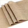 1PC 14inch*360inch This natural jute table runner is eco-friendly and simple, creating a warm and natural dining experience