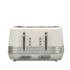PS628 4 Slice toaster, electric griddle for sandwiches, silver, SUS304 food grade, 7 browning levels, 1.5-inch extra-wide slot