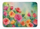 Roses in Watercolor Memory Foam Kitchen Mat Machine Washable Anti-Fatigue Mat Cushion Comfort Bath Mat or Kitchen Rug