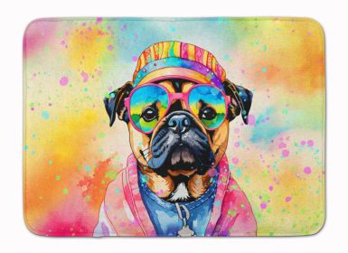 Pug Hippie Dawg Memory Foam Kitchen Mat Machine Washable Anti-Fatigue Mat Cushion Comfort Bath Mat or Kitchen Rug (Default: Default)