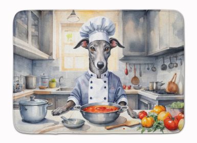 Greyhound The Chef Memory Foam Kitchen Mat Machine Washable Anti-Fatigue Mat Cushion Comfort Bath Mat or Kitchen Rug (Default: Default)