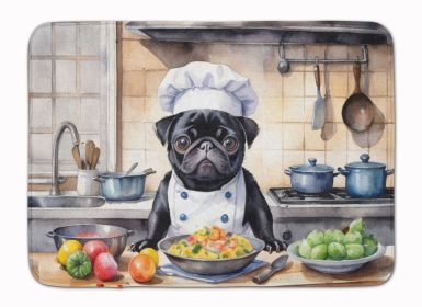 Pug The Chef Memory Foam Kitchen Mat Machine Washable Anti-Fatigue Mat Cushion Comfort Bath Mat or Kitchen Rug (Default: Default)