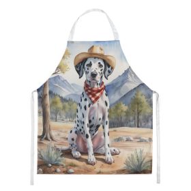 Dalmatian Cowboy Welcome Apron Cooking Kitchen Server Baking Crafts Gardening for Adult Women Men, Unisex, Large, Multicolor (Default: Default)