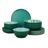 Bamboo Melamine 12-Piece Dinnerware Set
