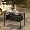 Folding Camping Table, Roll-up Ultra Compact Outdoor Portable Fold Up Lightweight beach Table, with Large Storage and Carry Bag, for Outdoor Cooking