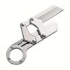 Stainless steel compact folding knife - lightweight, sharp blade, two-handed grip