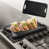 Rectangular BBQ Pan Cast Iron Reversible Grill Griddle