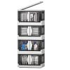 Storage Bins Stackable Wheeled Foldable Containers Organizer
