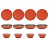 Bamboo Melamine 12-Piece Dinnerware Set