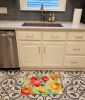 Ranunculus in Watercolor Memory Foam Kitchen Mat Machine Washable Anti-Fatigue Mat Cushion Comfort Bath Mat or Kitchen Rug