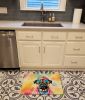 Pug Hippie Dawg Memory Foam Kitchen Mat Machine Washable Anti-Fatigue Mat Cushion Comfort Bath Mat or Kitchen Rug