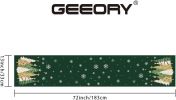 Christmas Table Runner 13x72 Inch, Xmas Trees Snowflakes Winter Holiday Decorative Farmhouse Table Decorations for Kitchen Dinning